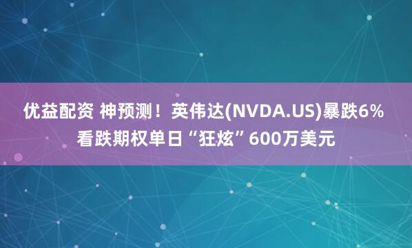 优益配资 神预测！英伟达(NVDA.US)暴跌6% 看跌期权单日“狂炫”600万美元